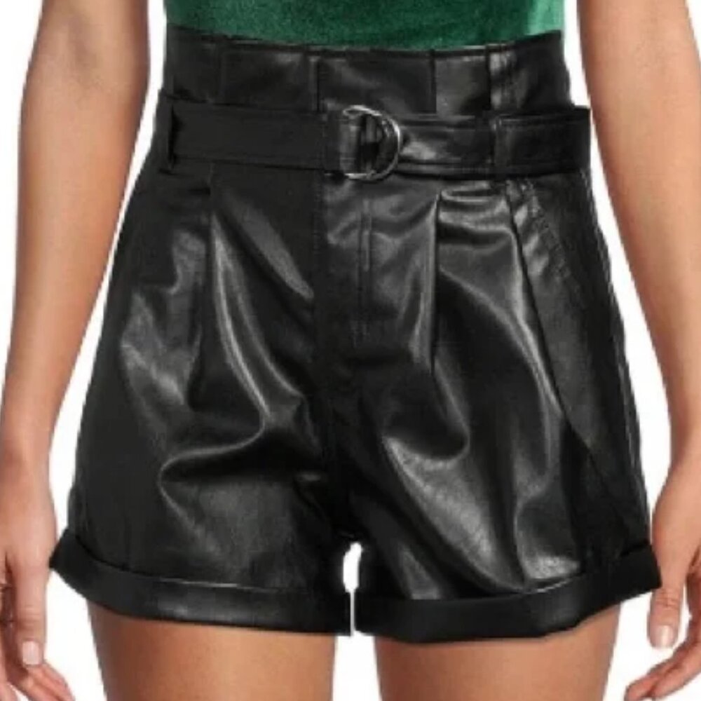 NWOT Madden Paperbag Faux Leather Shorts